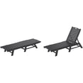 thumbnail image 2 of Paradise Adjustable Adirondack Plastic Outdoor Chaise Lounges (Set of 2), 2 of 9