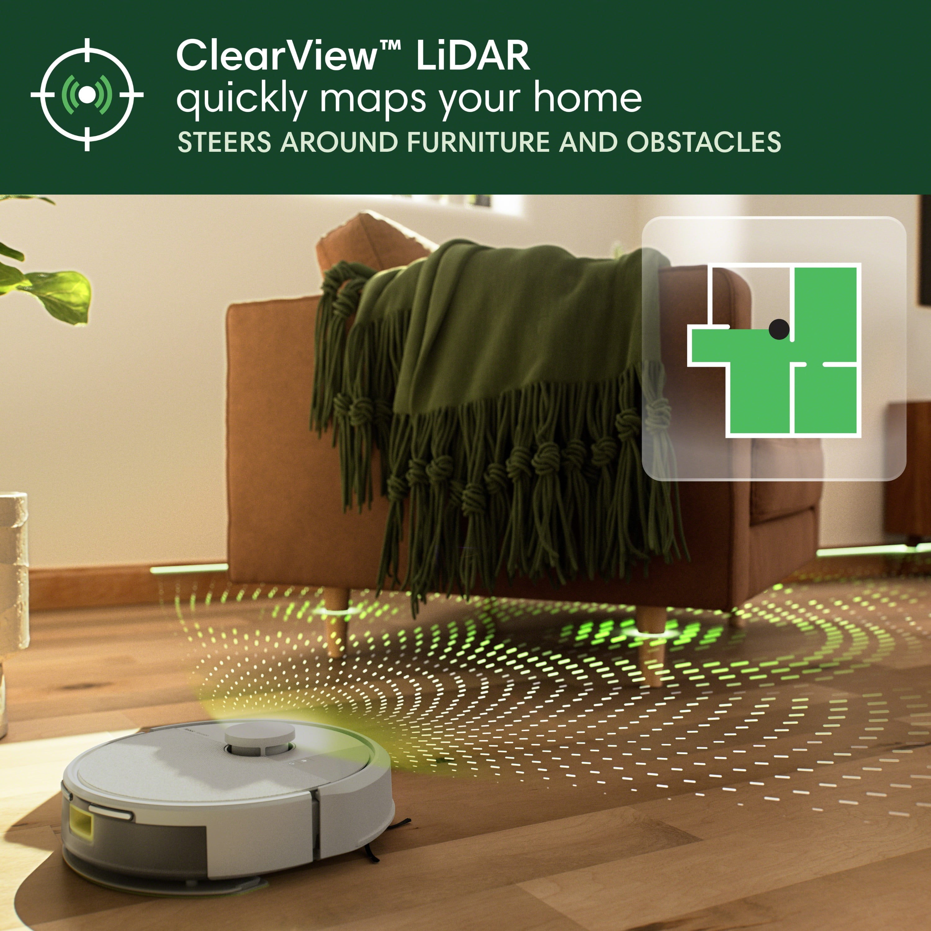 iRobot Roomba 1010 Combo Robot Vacuum & Mop, 2 in 1 for Carpet & Hard Floors, Self-Charging, Intense Power-Lifting Suction, Avoids Mopping Carpets, LiDAR Navigation, Model# Y311620