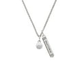 thumbnail image 2 of Delight Jewelry Silvertone 3-D White Volleyball Silvertone Mother Daughter Bar Charm Necklace, 23", 2 of 4