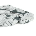 thumbnail image 5 of Jordan Manufacturing 44" x 18" Carano Stone Grey Leaves Rectangular Tufted Contoured Outdoor Wicker Settee Bench Cushion, 5 of 14