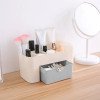 Organizador de escritorio multifuncional con cajones, organizador de material escolar, joyero y caja organizadora de cosméticos