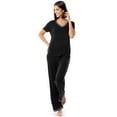 thumbnail image 4 of Fruit of the Loom Women's Soft & Breathable V-Neck Short Sleeve Top & Pajama Pant Set, Sizes S-4X, 4 of 11