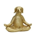 thumbnail image 1 of Sagebrook Home Polyrésine 7" Chien de Yoga, Or, 1 of 4