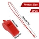 thumbnail image 2 of Pack de 2 Silbatos Rojos Extra Fuertes (120dB), Plástico ABS Resistente, con Cordón, para Entrenadores, Árbitros, Emergencias y Deportes, 2 of 7
