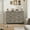 Retro Gray, variant on 47" Wide 6 Drawer Dresser for Bedroom – Farmhouse Wooden Chest, Ample Storage Cabinet for Closet, Nursery, Living Room, Entryway – Rustic Modern Bedroom Furniture Set, Brown and white