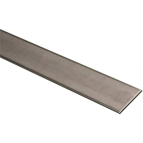 Stanley Solid Flat Metal Cut Out Bar - Steel, Mill Finish - Silver, EA