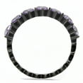 thumbnail image 2 of Womens Light Black Ring Anillo Para Mujer 316L Stainless Steel Ring with AAA Grade CZ in Amethyst Eternity, 2 of 4