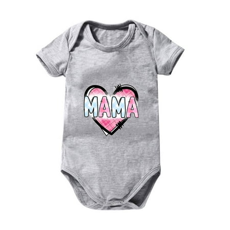 

Stamzod Baby Boys Girl Clothes Comfortable Mother s Day Baseball Print Short Sleeve Romper Jumpsuit