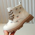 thumbnail image 5 of Babcutegg Teen Girls Boots Snow Boots Soft Bottom Wedge Boots Thick Bottom Ankle Length Fall and Winter Shoes for Girls Beige Size 9.5 M, 5 of 9