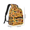 thumbnail image 2 of Yiaed Bohemian Sunflower Print School Backpack College Backpack Daypacks for Students High School Spacious and Durable Daypack for Work and Travel-One Size, 2 of 6