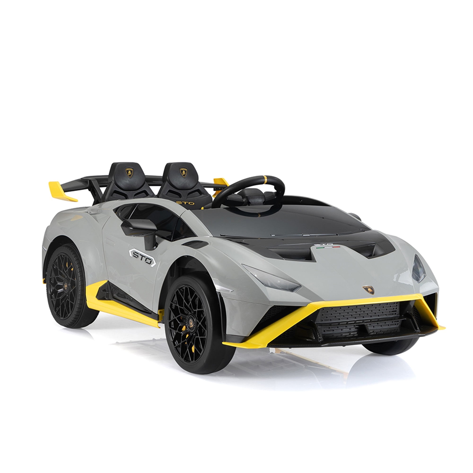 CIPACHO 12V Ride On Car for Kids Licensed Lamborghini Electric Vehicles Battery Powered Sports Car with Control, 2 Speeds, Sound System, LED Headlights and Hydraulic Doors, Gray CIPACHO 12V Ride On Car for Kids Licensed Lamborghini Electric Vehicles Battery Powered Sports Car with Control, 2 Speeds, Sound System, LED Headlights and Hydraulic Doors, Gray