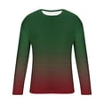 thumbnail image 5 of JUUYY Men's T-Shirt Fashion Gradient Printed Lightweight Long Sleeve Casual Athletic Breathable Round Neck Pullover Shirt Tops Wine S, 5 of 5