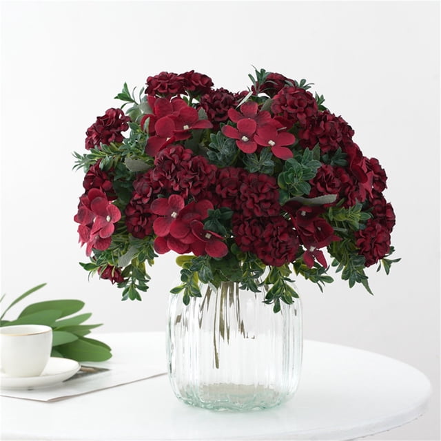 Flores artificiales, flores falsas, flores de imitación, juego de regalo para mujer, flores de imitación, decoración del hogar, boda, flores de mano, pared, flores artificiales, rosas pegadas