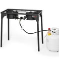 thumbnail image 4 of OuterMust 2 Burner Propane Gas Stove with 0-3 PSI Adjustable Regulator and Removable Legs Gas Burners for Cooking Perfect for Home Brewing, Seafood Boil and Camping, 4 of 8