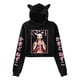 thumbnail image 4 of Sudadera con capucha para mujer y niña, jersey de manga larga con orejas de gato, Tops cortos de Anime Harajuku, Kamado Nezuko, nueva moda, 4 of 5
