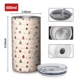 thumbnail image 4 of 20oz Coffee Tumblers Beige Christmas Decoration Pattern Stainless Steel Vacuum Insulated Travel Tumbler Coffee Cups Mug with Lid and Straw with Cleaning Brush for Cold & Hot Drinks, 4 of 5