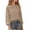 01 Beige, variant on Sweaters for Women Fashion Solid Crewneck Loose Fit Long Sleeve Contrast Knit Pullover Sweater Jumper Tops Beige M