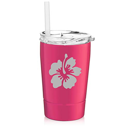 BPA Free Cup Travel Mug Coffee 16 oz Dishwasher Safe Insulated Pink Daisy Flower 