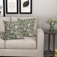 thumbnail image 6 of Sage Green Floral Pillow Covers 18x18 Set of 2 Brown Cream Vintage Flower Block Print Pattern Decorative Throw Pillowcases Outdoor Rustic Farmhouse Square Cushion Cases Decor for Home Couch Sofa Bed, 6 of 7