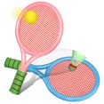 thumbnail image 1 of CIMAXIC 1Set Badminton Racket Set Lightweight with Shuttlecock and Ball Comfortable Handle for Playing, 1 of 7