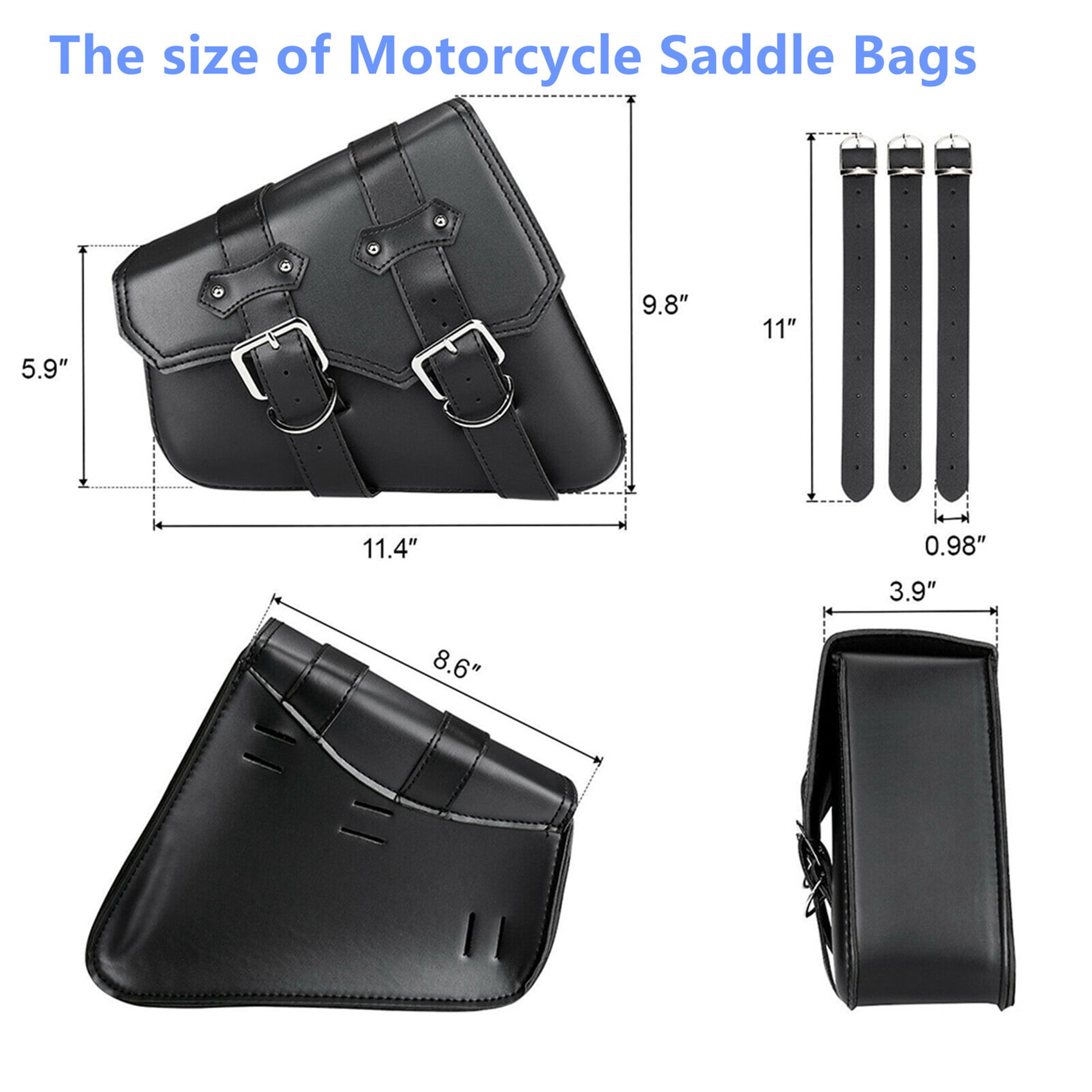 KEMIMOTO Motorcycle Travel Luggage Bag, Motorcycle Tail Bag for Softail  Sportster Dyna Touring Models Road King Road Glide Street Glide Waterproof  All