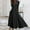 Black, variant on Cyber**Monday ChaoHeng Plus Size Fall Dresses Women's Fall Winter Solid Color Casual Cross V-Neck Long Sleeve Lounge Dress