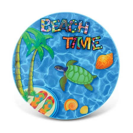 

Puzzled Ceramic Coaster Beach Time Sea Turtle 0.25 Inch Thick Intricate & Meticulous Detailing Art Handcrafted Decorative Drinkware Coasters Coastal Ocean Sea Life Themed Home & Kitchen Accessory