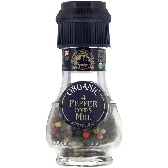 Drogheria & Alimentari, Organic 4 Peppercorns Mill, 1.24 oz Pack of 2