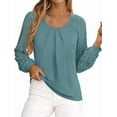 thumbnail image 3 of PRETTYGARDEN Long Sleeve Shirts for Women Trendy Lace Tops Dressy Casual Blouses Fall Outfits Fashion Clothing, 3 of 8