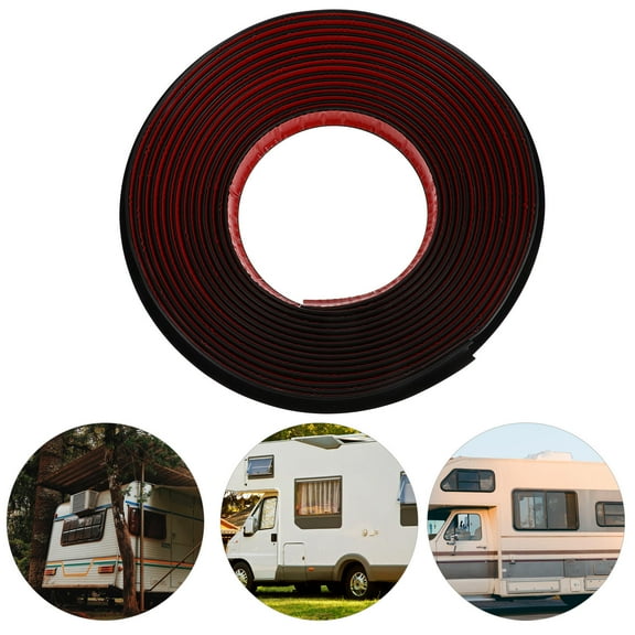 DEEPCRAFF 1Pcs J Shaped Black PVC Rain Gutter for RV Rain Gutter Spouts and Water Accumulation Prevention