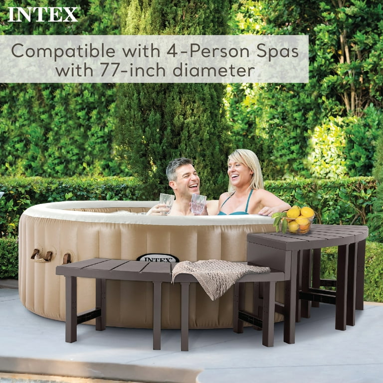 Intex PureSpa Accessory Benches, Set of 2, Medium Size, Compatible