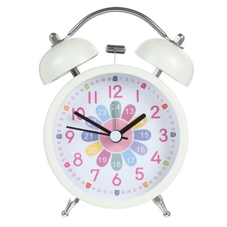GETAJGHSD Mute White Bedroom Alarm Clock with Glow in The Dark for Quiet Wake Up