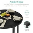 thumbnail image 4 of Best Choice Products 5-Piece Modern Round Counter Height Dining Set w/ 4 Chairs, 1.5in Thick Table - Black, 4 of 7