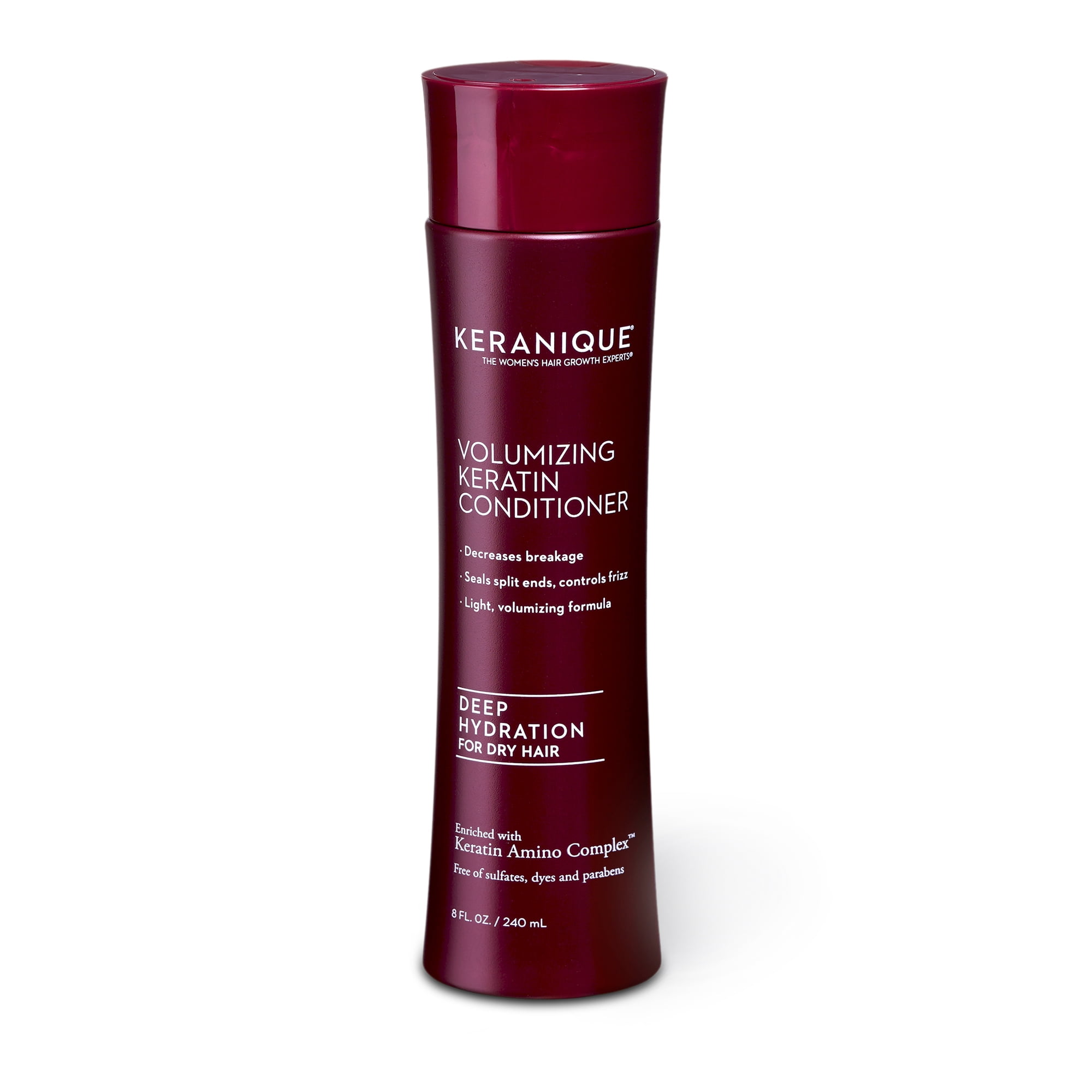 Keranique Keratin Conditioner for Dry Thinning Hair, Free of Sulfates and Parabens 8 fl oz