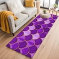 thumbnail image 2 of Runner Rugs 2x6 Ft, Purple Fish Scale Non Slip Area Rugs for Kitchen Bedroom Entryway, Modern Geometric Ombre Abstract Moroccan Washable Carpet Runner Rug Floor Mats for Bedroom Home Decor, 2 of 9