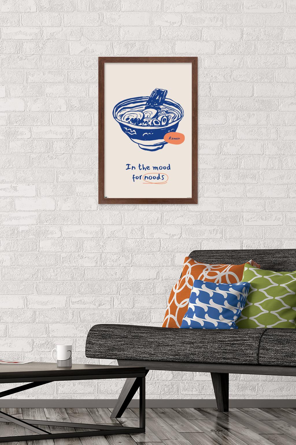 In The Mood For Noods Wall Poster, 14.725" x 22.375" Framed