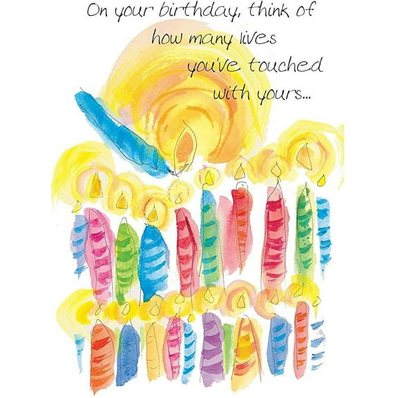Birthday Greeting Card (5" x 7") by Art from the Heart | 3 Pack   3 Envelopes (Lives You've Touched)