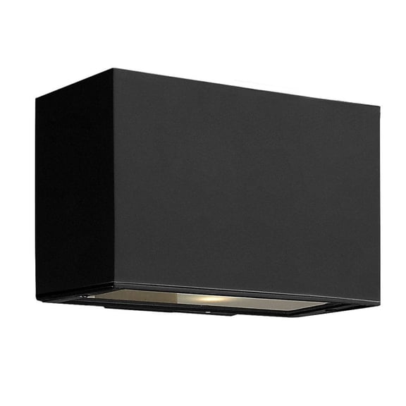 1645SK-LL Hinkley Lighting Atlantis - 1 Light Small Outdoor Up/Down Light Wall Lantern in Modern Style - 9 Inches Wide by 6 Inches High-Satin Black