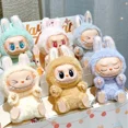 thumbnail image 4 of Adecuado para caja ciega Labubu con asiento serie anime personaje colgante flocado modelo juguete kawaii réplica llavero juguete Navidad, 4 of 5