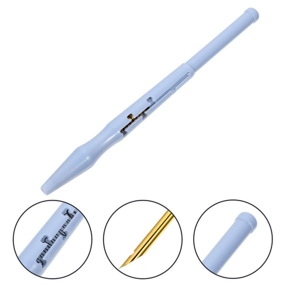 GOOHOCHY DIY Embroidery Needle Punch Embroidery Art Carft Supplies Anti-skid Handle Tool for Kids Home Gift Making (Sky-blue)