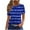Blue, variant on Womens Tops Under $10 - Womens Summer Tunic Tops Short Sleeve Shirts Dressy Casual Blouses Flowy Pleated Front Crew Neck Clothes Blue M