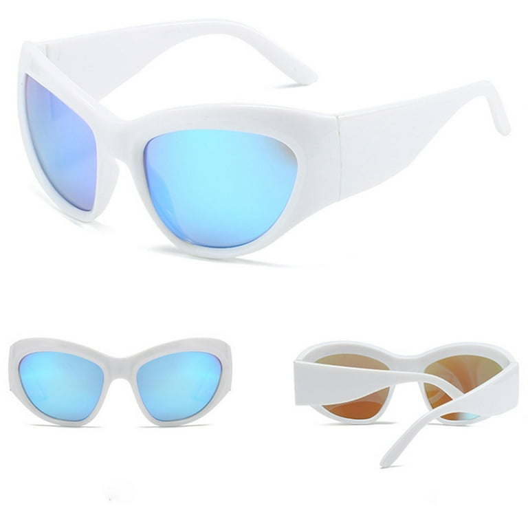 Custom White Frame Plastic Sunglasses