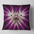 thumbnail image 2 of Designart Glowing Purple White Fractal Flower - Abstract Throw Pillow - 16x16, 2 of 5