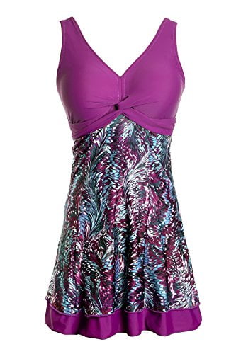 purple plus size bathing suits