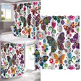 thumbnail image 2 of DBSFVPUS Shower Curtains Butterflies Bathroom Shower Curtain Shower Rings Included Polyester Shower Curtain, 2 of 7