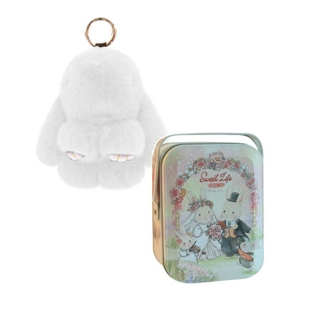 

GZHCGSM Promotion Clearance! Rabbit Couple Carrying Box Wedding Candy Box Creative Box Candy Wedding Powder With Hand Gift Chrismas-Themed Decor