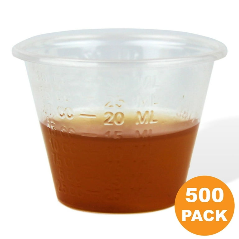 (1oz) - Plastic Disposable Graduated Medicine Cups (500 pack)