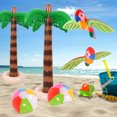thumbnail image 4 of Globo inflable con forma de palmera de coco hawaiana, diseño de pájaro tropical, flamenco, decoración para fiestas de cumpleaños en la playa, bodas y luaus, 4 of 5