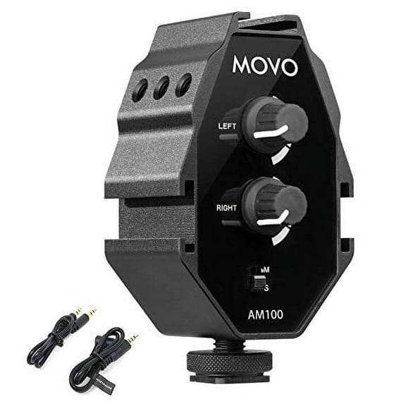 Movo Am100 2-channel Trs 3.5mm Microphone Audio Mixer