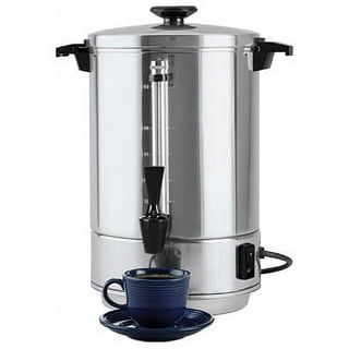 West Bend® 36 Cup Polished Aluminum Classic Urns Coffee Maker - 11  13/16Dia x 17 5 1/16H